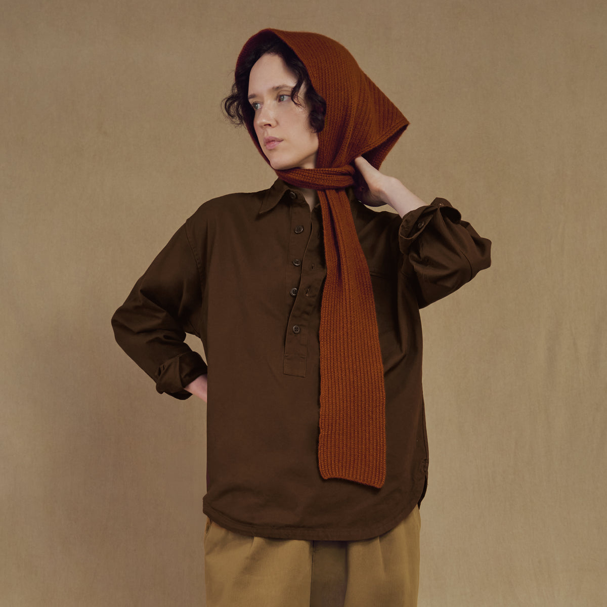 Himalayan Cashmere Field Multi Scarf in Sienna