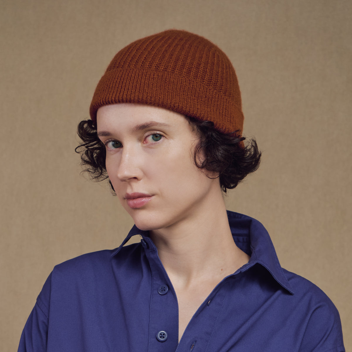 Himalayan Cashmere Fisherman Ribbed Beanie — Land Palette