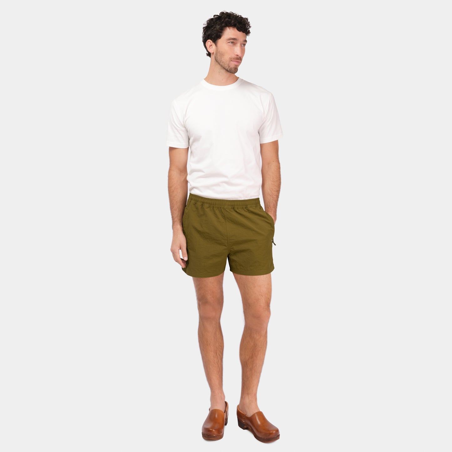 Crinkle Sport Short in Kelp
