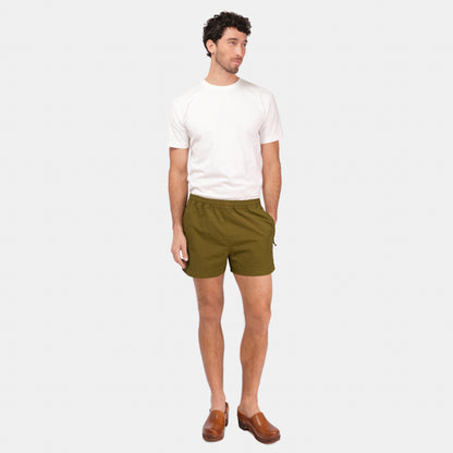 Crinkle Sport Short in Kelp