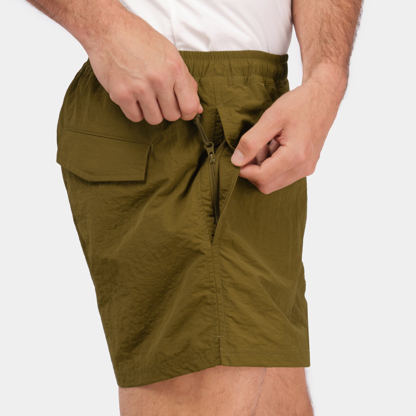 Crinkle Sport Short in Kelp