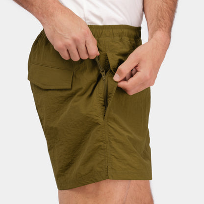 Crinkle Sport Short in Kelp