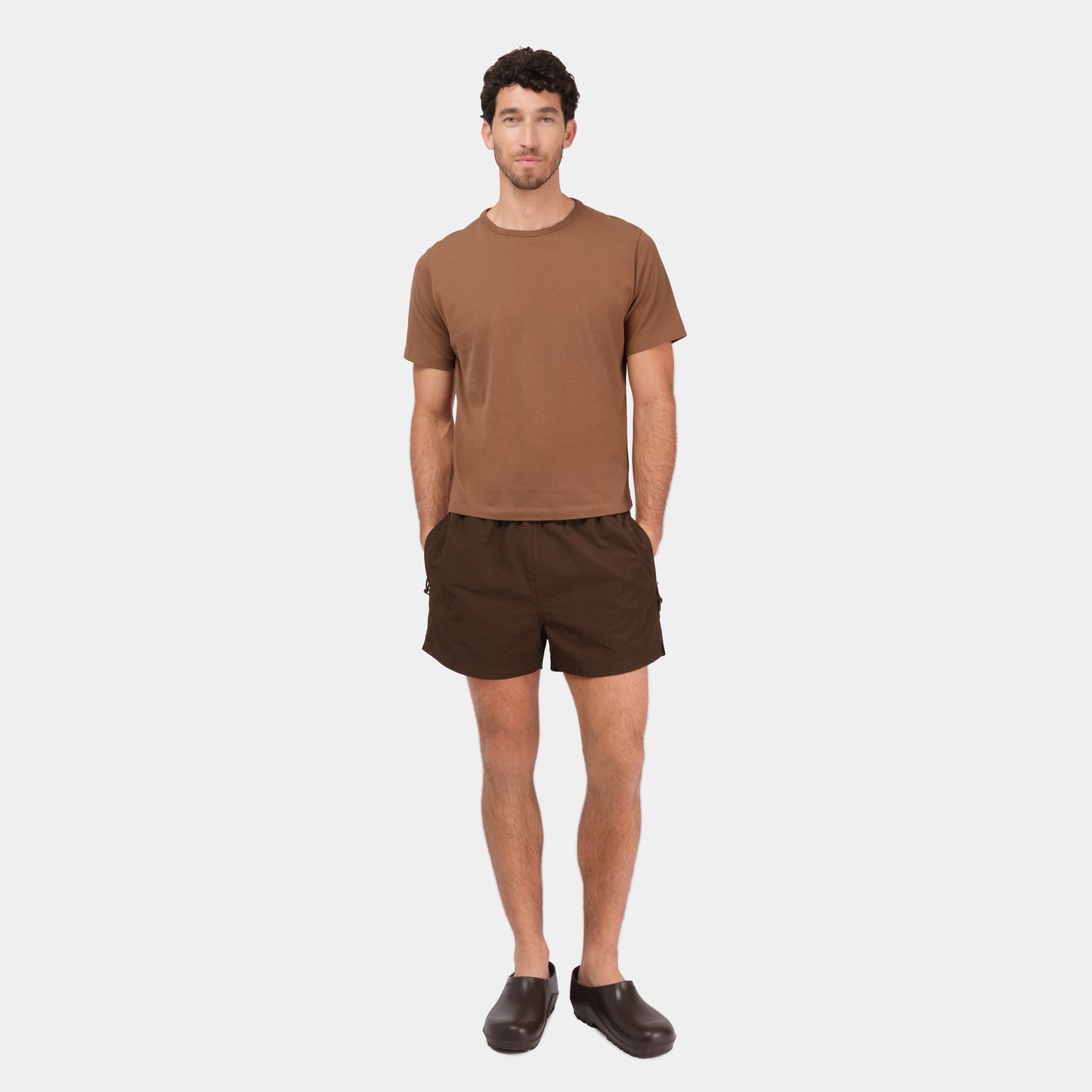 Crinkle Sport Short in Mud