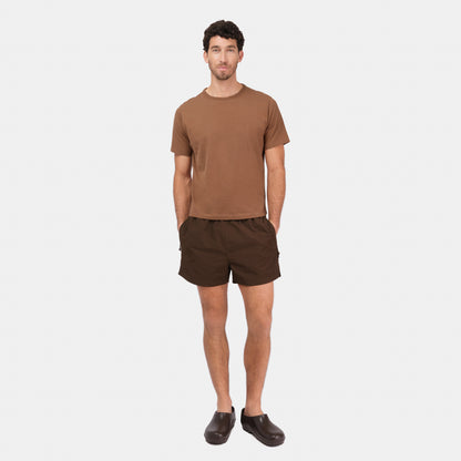 Crinkle Sport Short in Mud