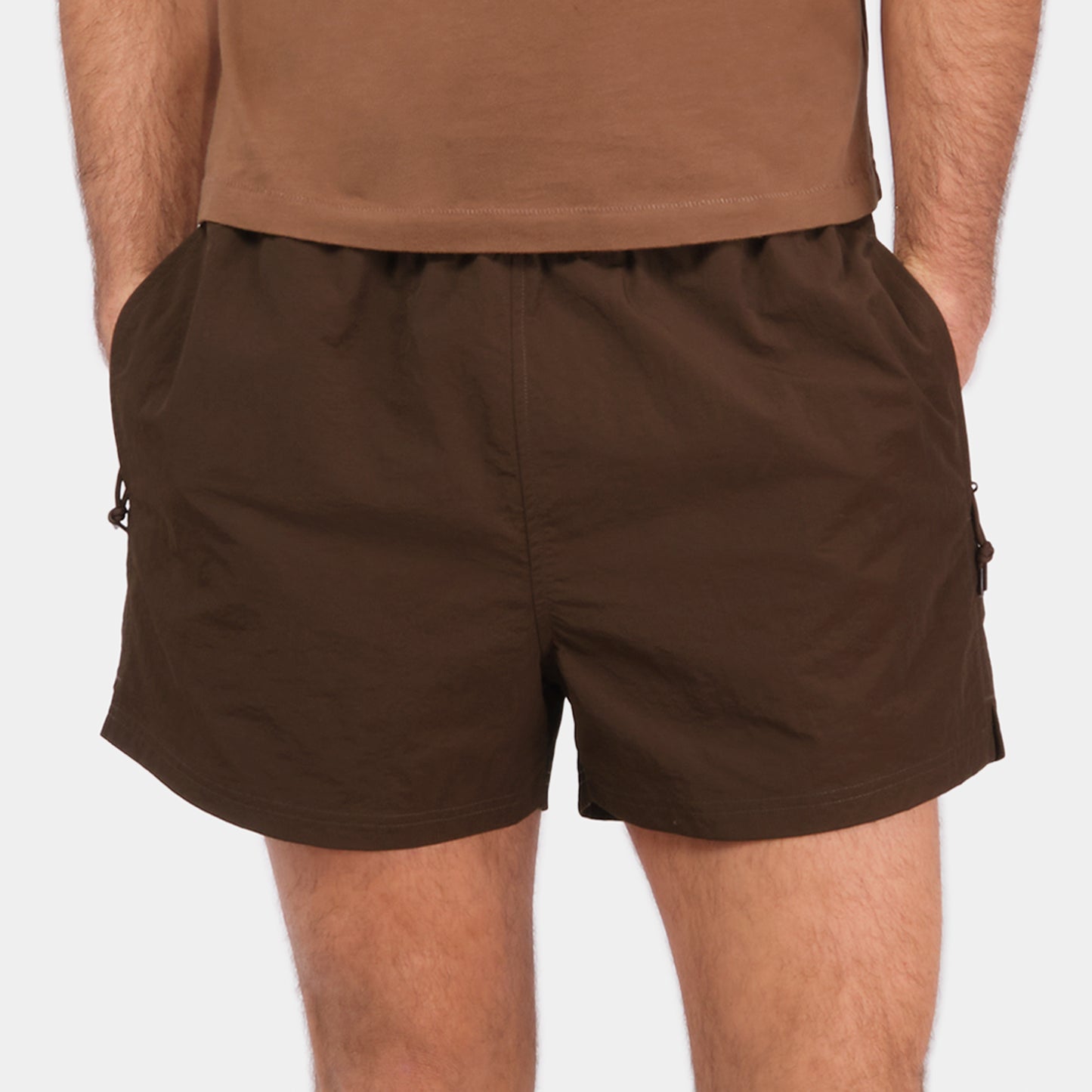 Crinkle Sport Short in Mud