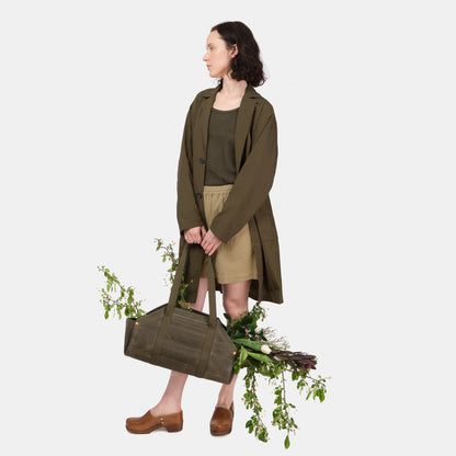Nylon Shop Coat in Olive