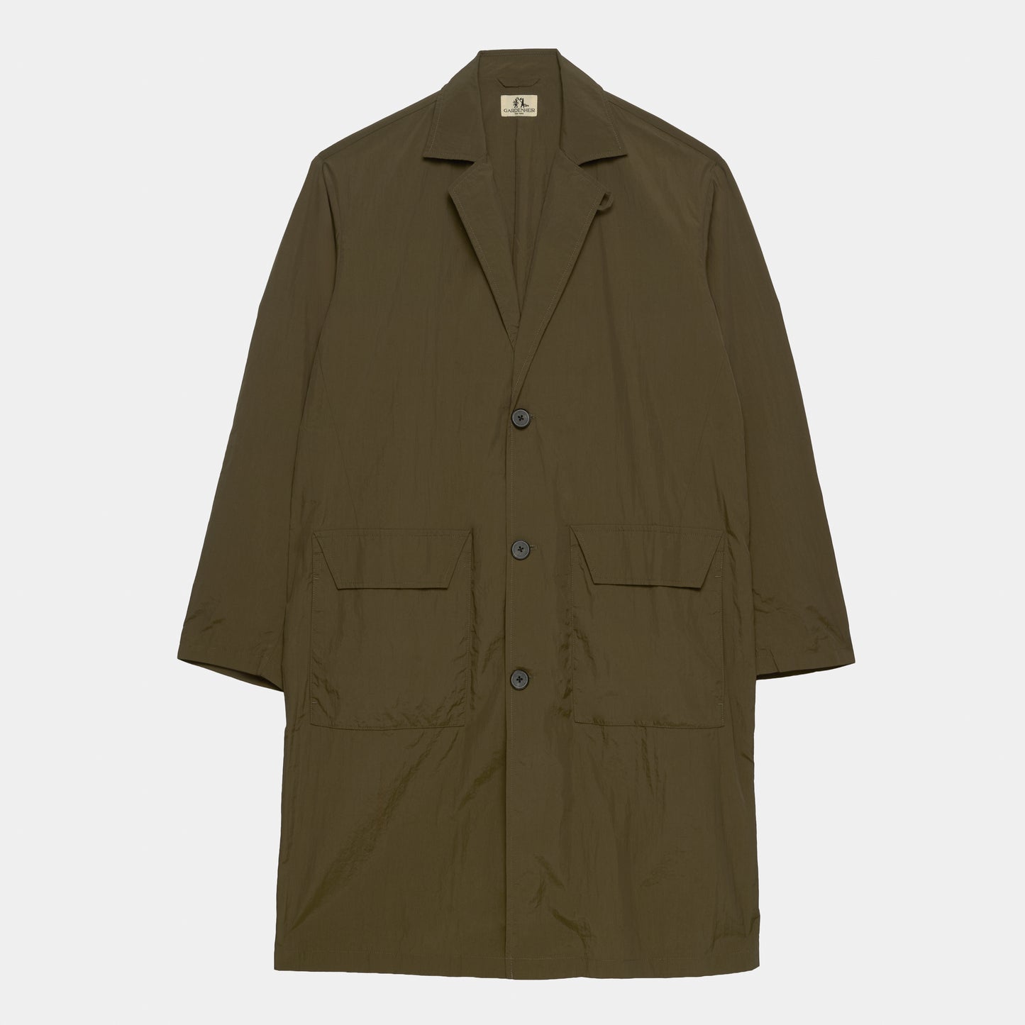 Nylon Shop Coat in Olive