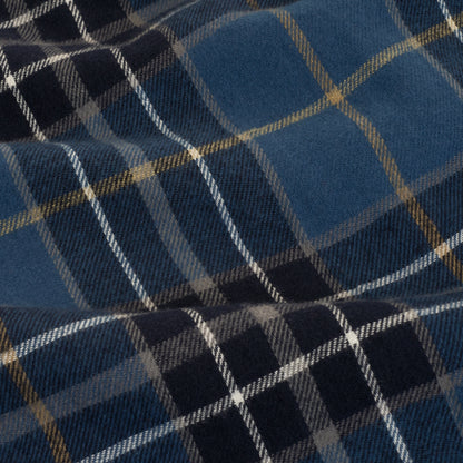 Organic Cotton Flannel Gardening Chemise in Navy Plaid