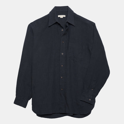 Washed Linen Gardening Chemise in Ink