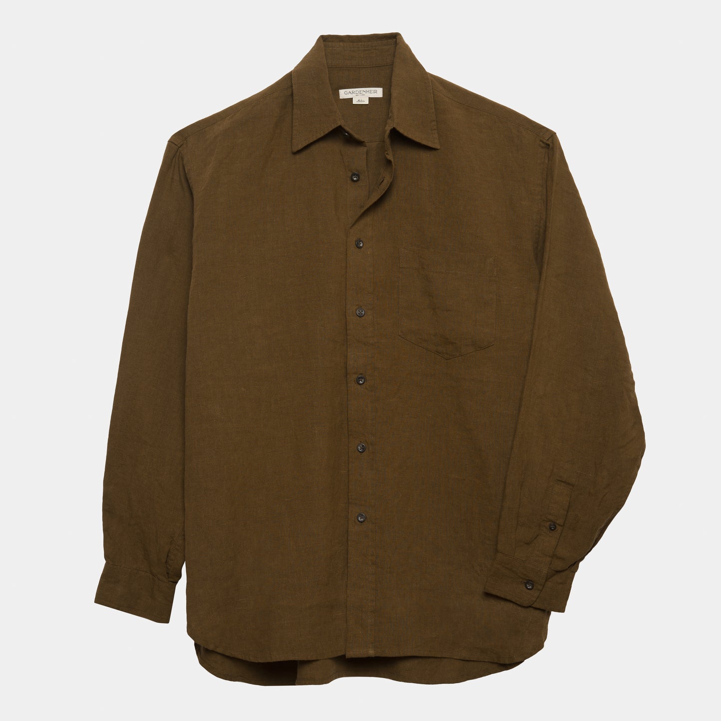 Washed Linen Gardening Chemise in Olive