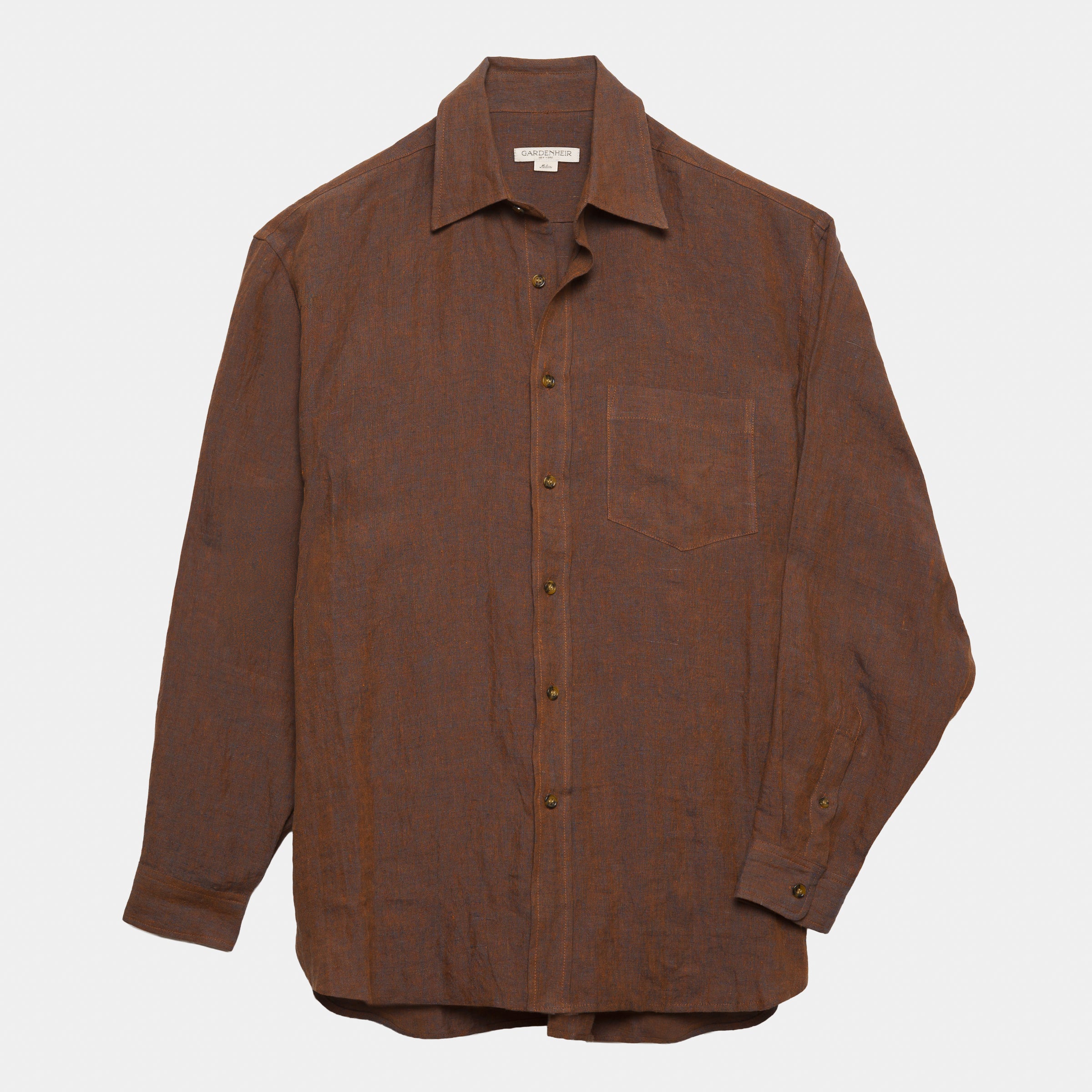 Washed Linen Gardening Chemise in Bronze