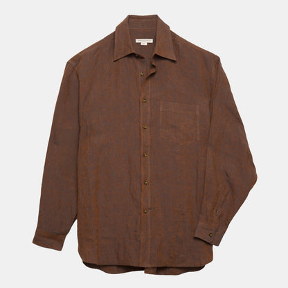 Washed Linen Gardening Chemise in Bronze