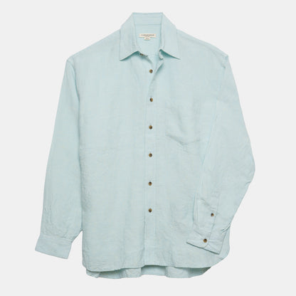 Washed Linen Gardening Chemise in Sky Blue