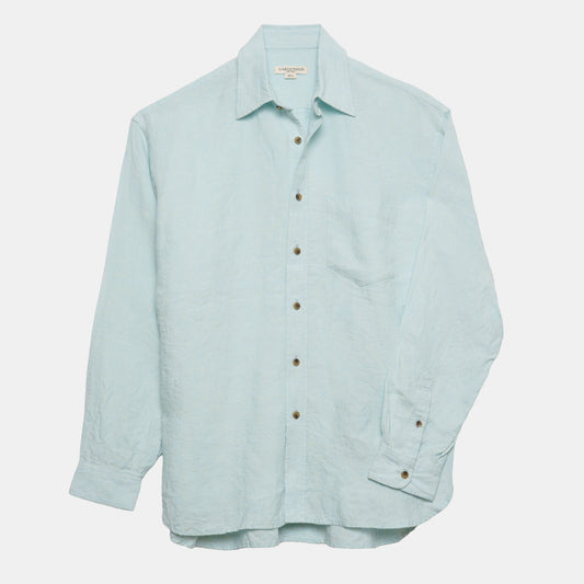 Washed Linen Gardening Chemise in Sky Blue