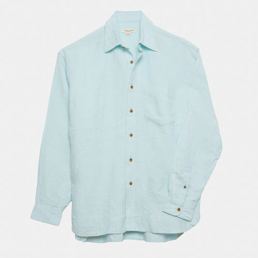Washed Linen Gardening Chemise in Sky Blue