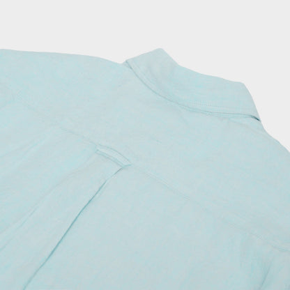 Washed Linen Gardening Chemise in Sky Blue