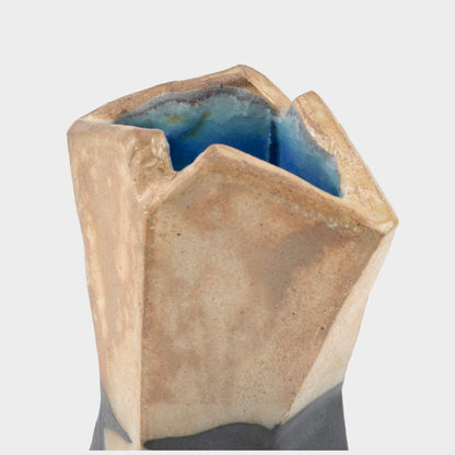 Vintage Pair of Geometric Sculptural Vessels, 1970s