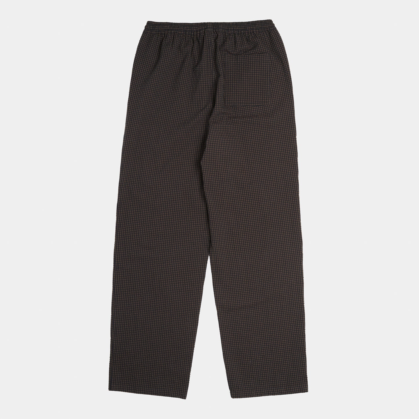 Gingham Seersucker Relaxed Pant in Brown Field Check