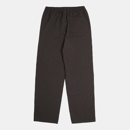 Gingham Seersucker Relaxed Pant in Brown Field Check