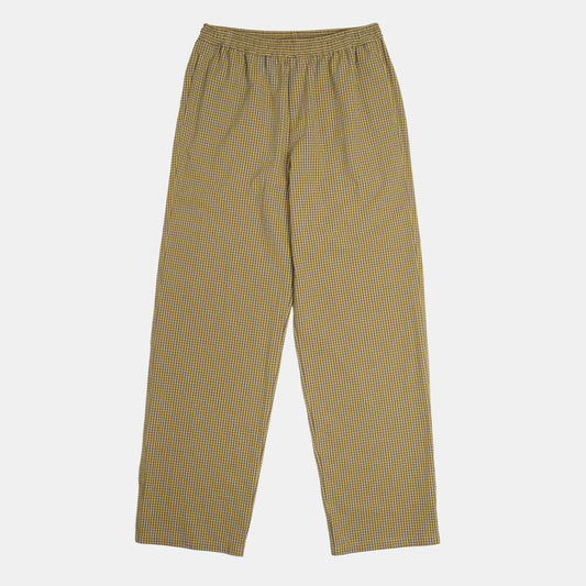 Gingham Seersucker Relaxed Pant in Green Field Check