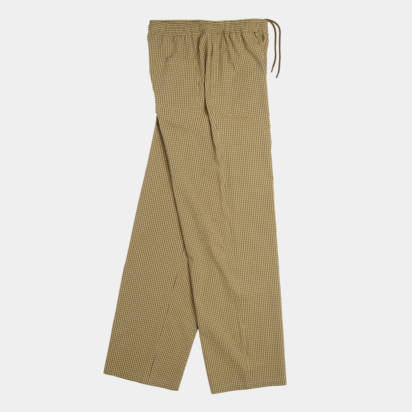 Gingham Seersucker Relaxed Pant in Green Field Check