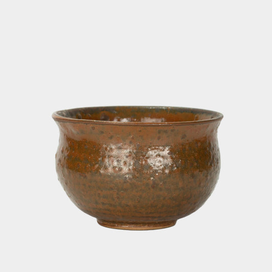 Vintage Glazed Textured Ceramic Bowl,  Virginia, 20th C.