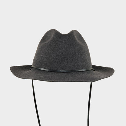 Felted Wool Hat with Chin Strap