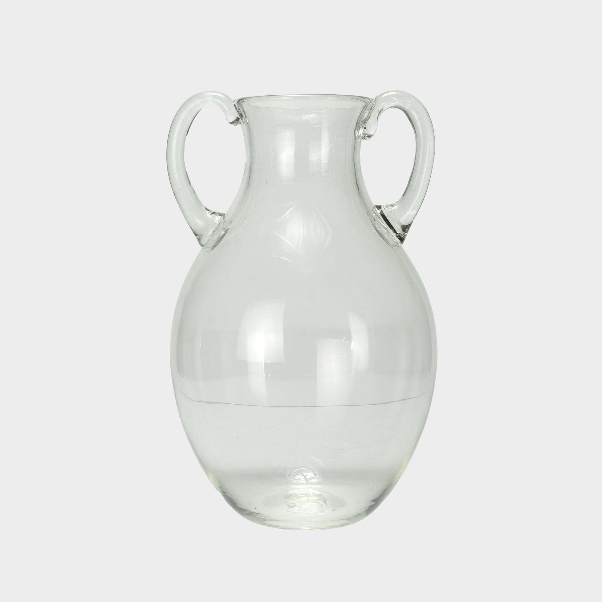 Mouth Blown Large Double Handled Vase