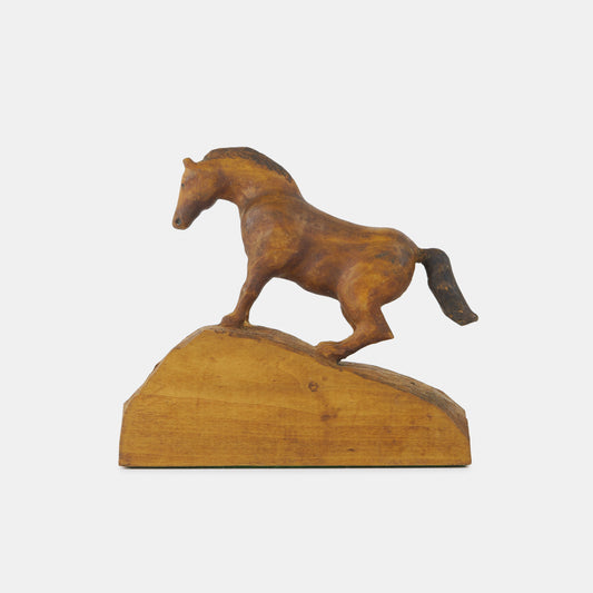Vintage Carved Wood Horse