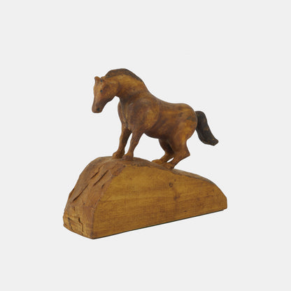 Vintage Carved Wood Horse