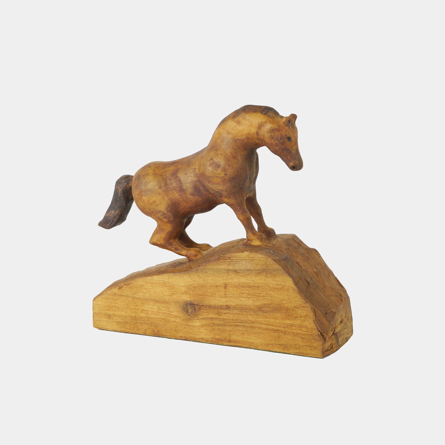 Vintage Carved Wood Horse