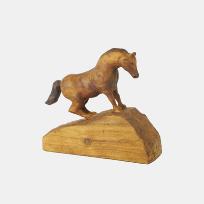 Vintage Carved Wood Horse