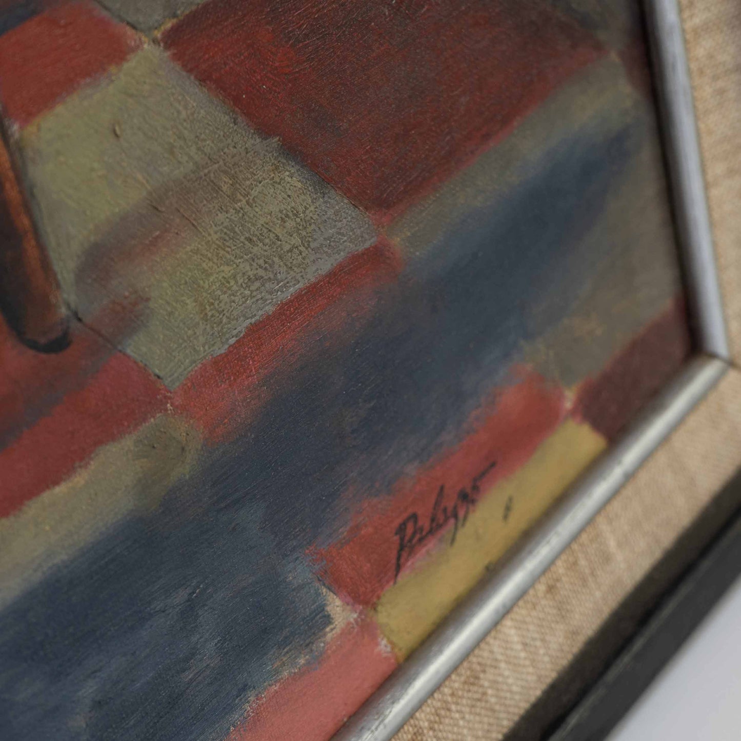 Vintage Oil Painting of Harlequin, New York, 1940's