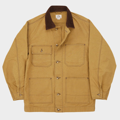Waxed Cotton Canvas Barn Jacket in Hay