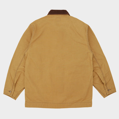 Waxed Cotton Canvas Barn Jacket in Hay