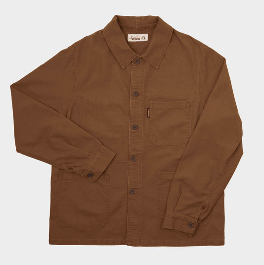Le Laboureur x Gardenheir French Cotton Work Jacket in Stonewashed Hazelnut