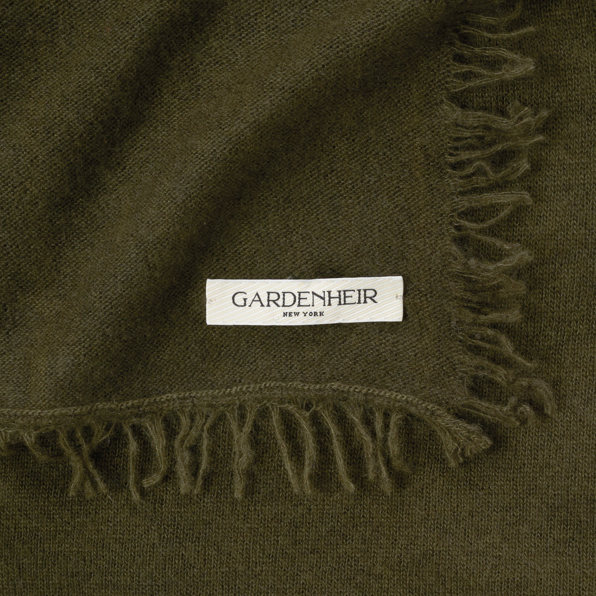 Himalayan Cashmere Aviator Wrap Scarf in Olive