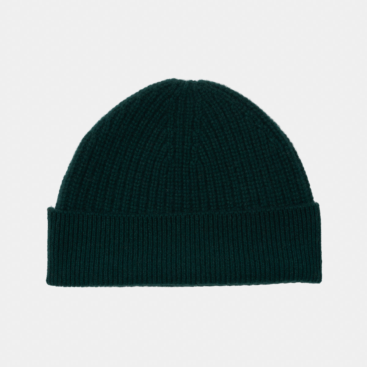 Himalayan Cashmere Fisherman Ribbed Beanie — Sea Palette