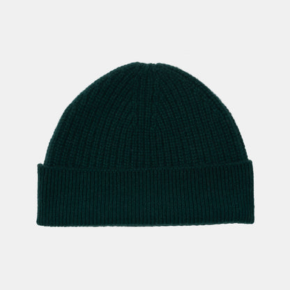 Himalayan Cashmere Fisherman Ribbed Beanie — Sea Palette