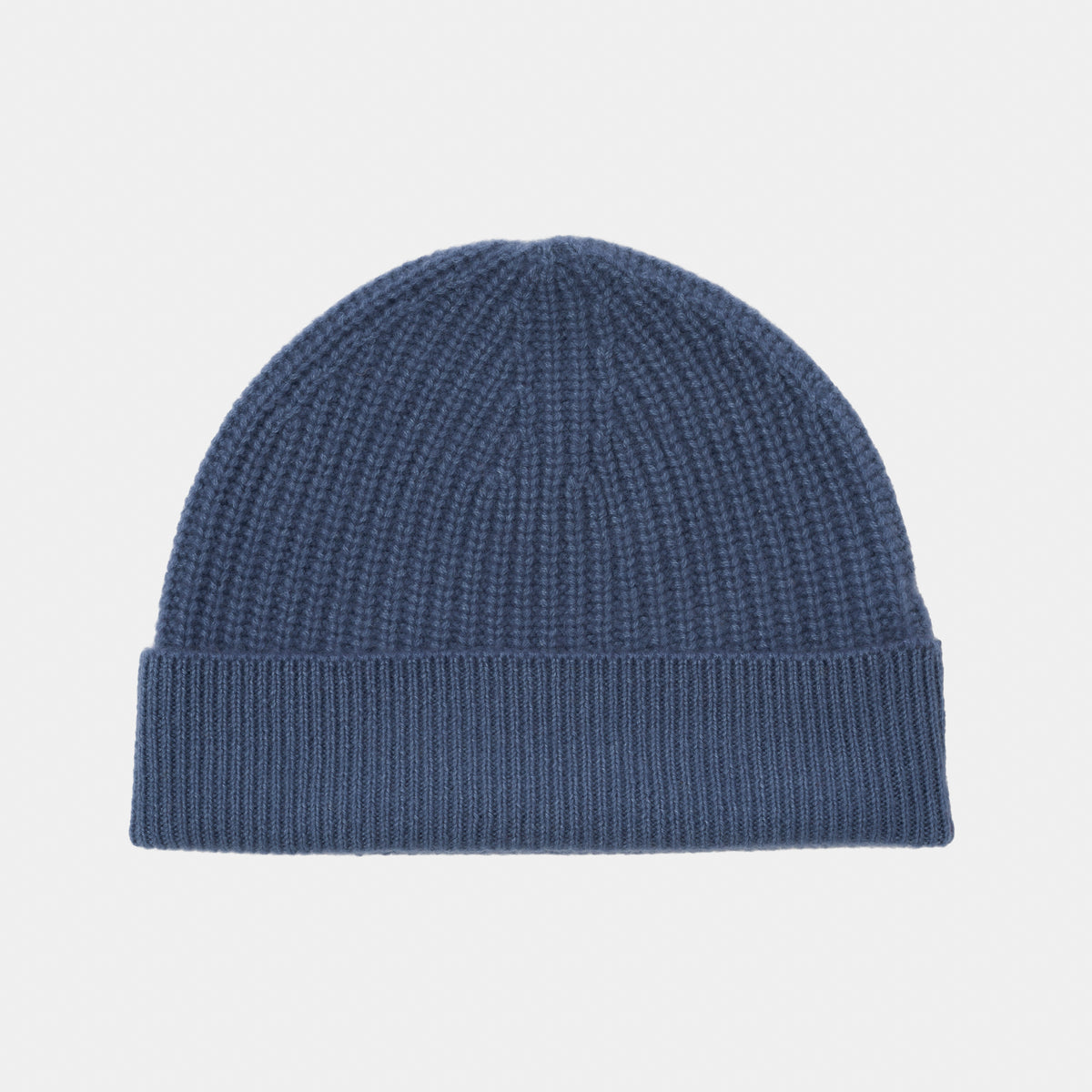 Himalayan Cashmere Fisherman Ribbed Beanie — Sea Palette