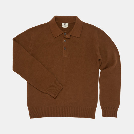 Himalayan Cashmere Rugby Sweater in Acorn