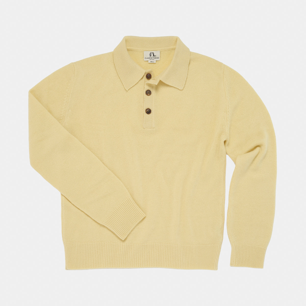 Himalayan Cashmere Rugby Sweater in Butter