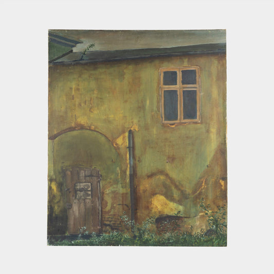 Vintage Painting of Countryside Home