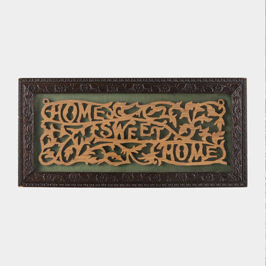 Vintage "Home Sweet Home" Wood Carving