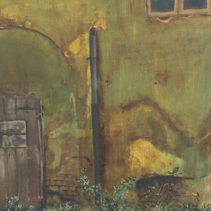 Vintage Painting of Countryside Home