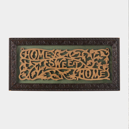 Vintage "Home Sweet Home" Wood Carving
