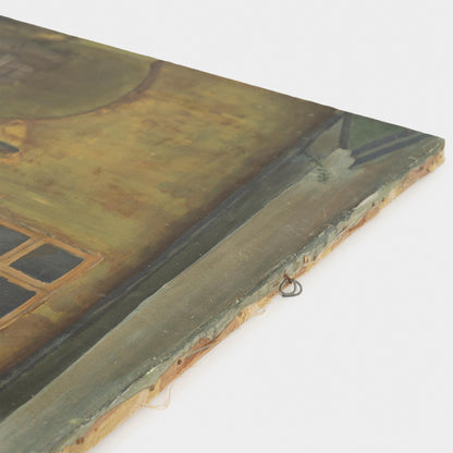 Vintage Painting of Countryside Home