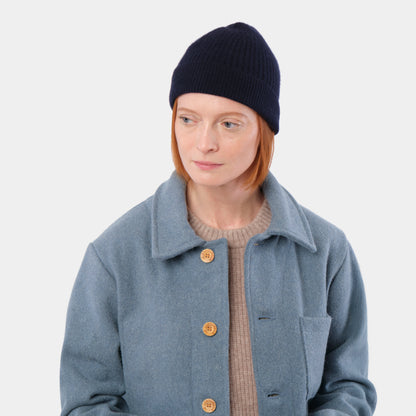Le Laboureur French Wool Field Coat in Horizon Blue