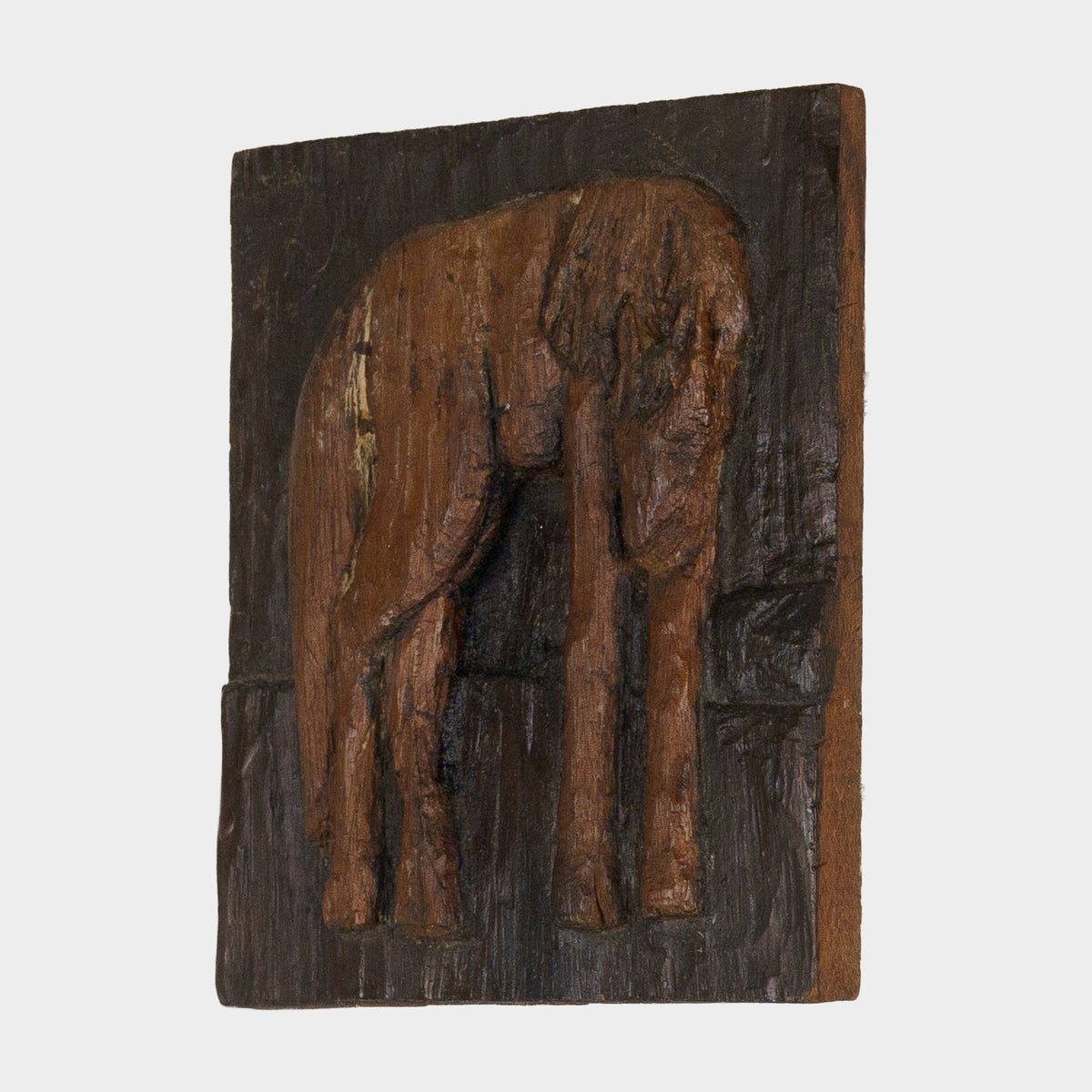 Vintage Carved Relief Horse Plaque, Massachusetts