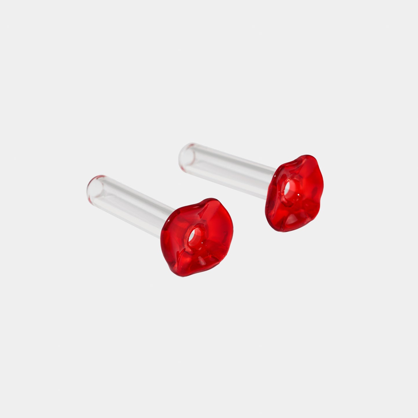 Blown Glass Top Feeding Hummingbird Feeder